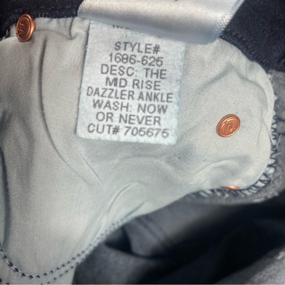 MOTHER The Mid Rise Dazzler Ankle Wash Now or Never Dark Blue Size 26 - Picture 12 of 12